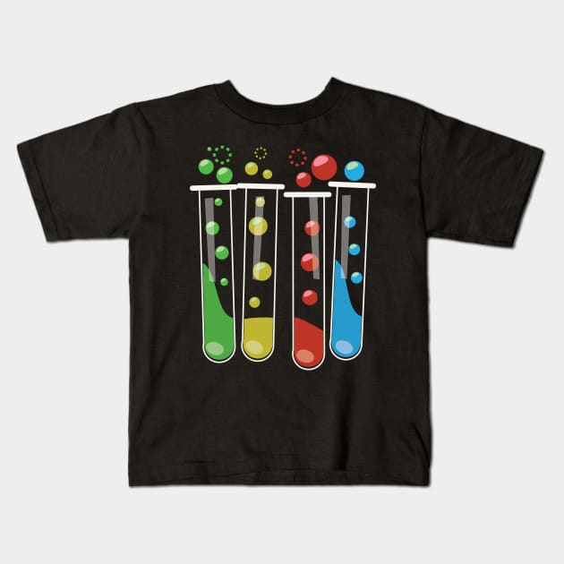 Scientific Test Tubes Kids T-Shirt by nickemporium1